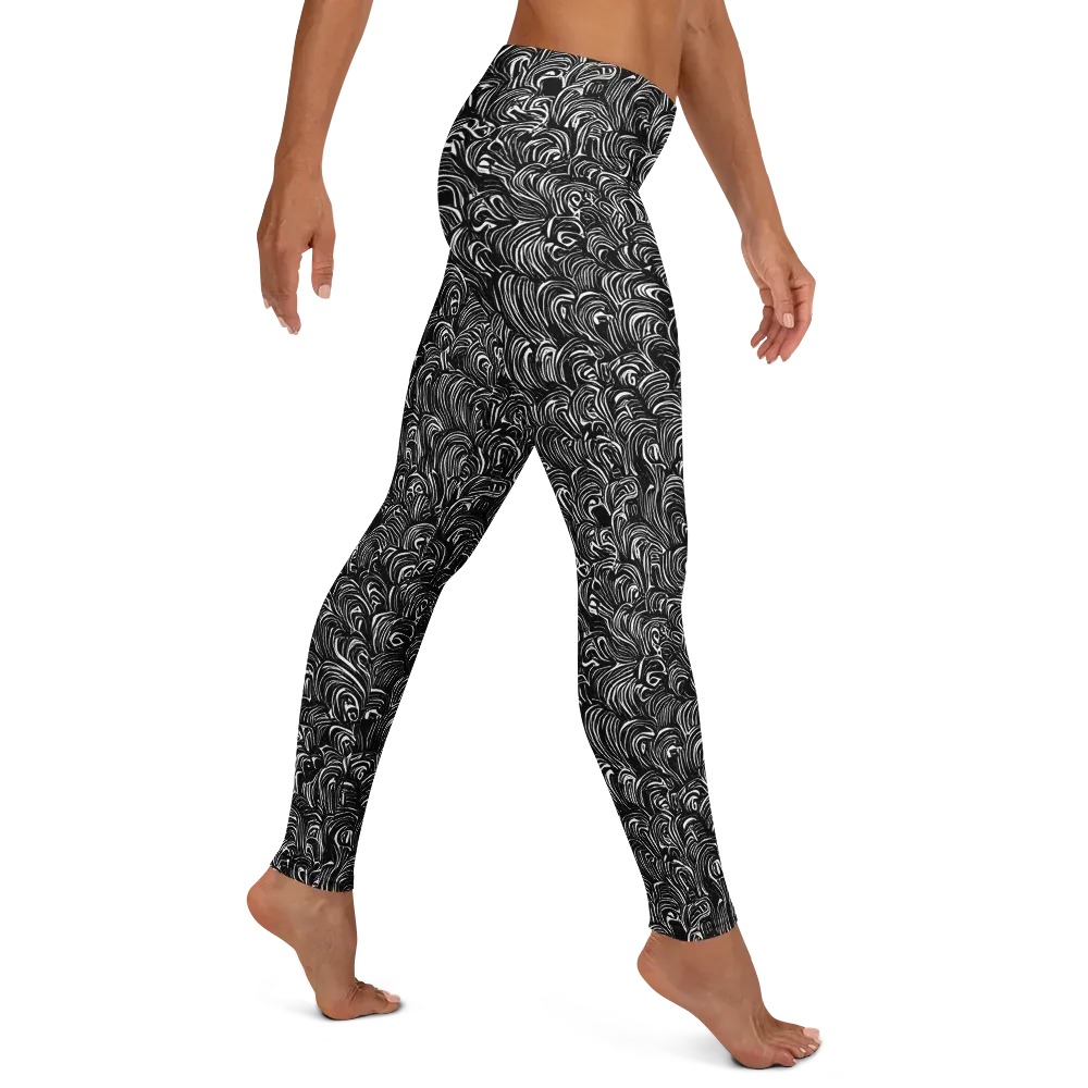 Midnight Feather on Leggings — Right