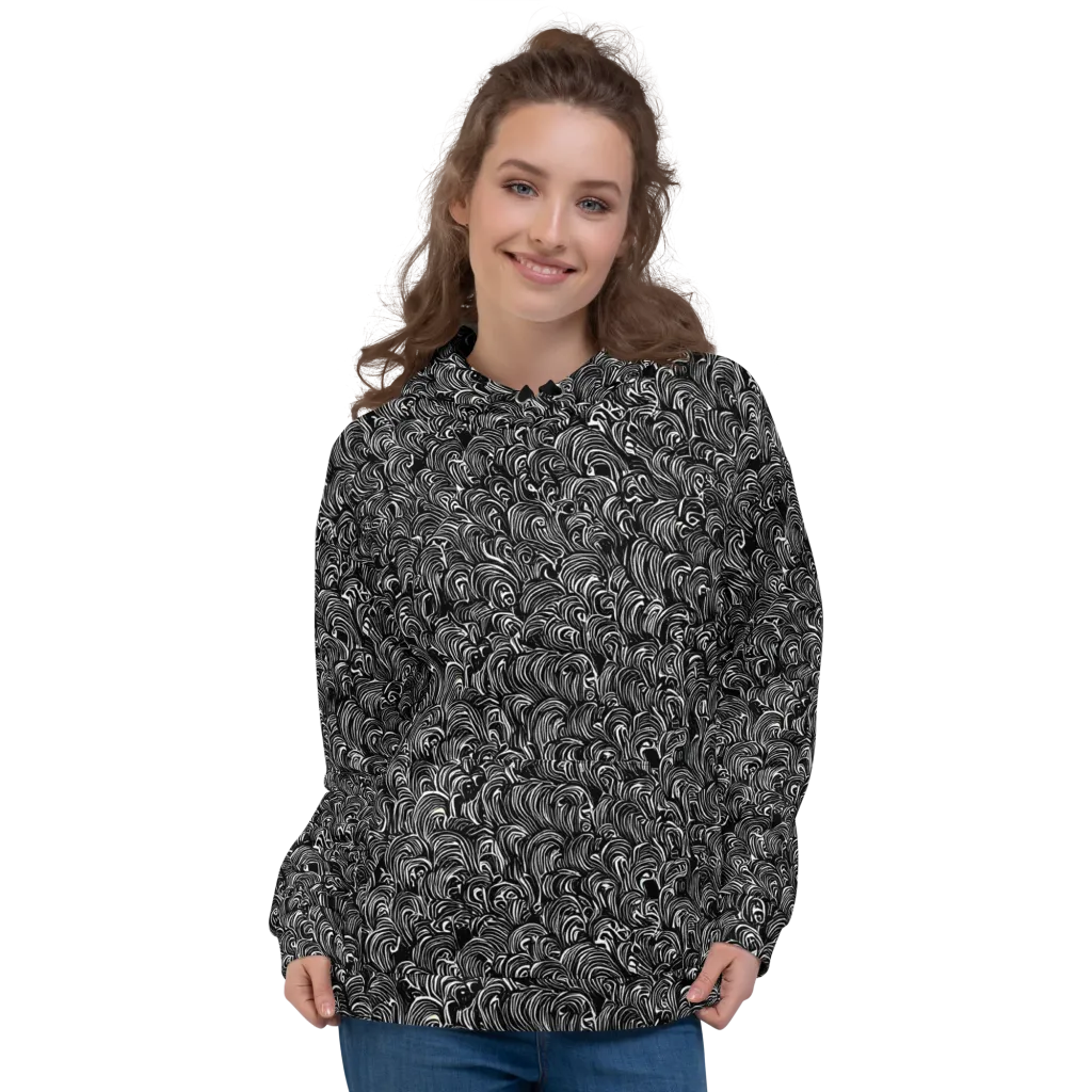 Midnight Feather on Hoodie — Front