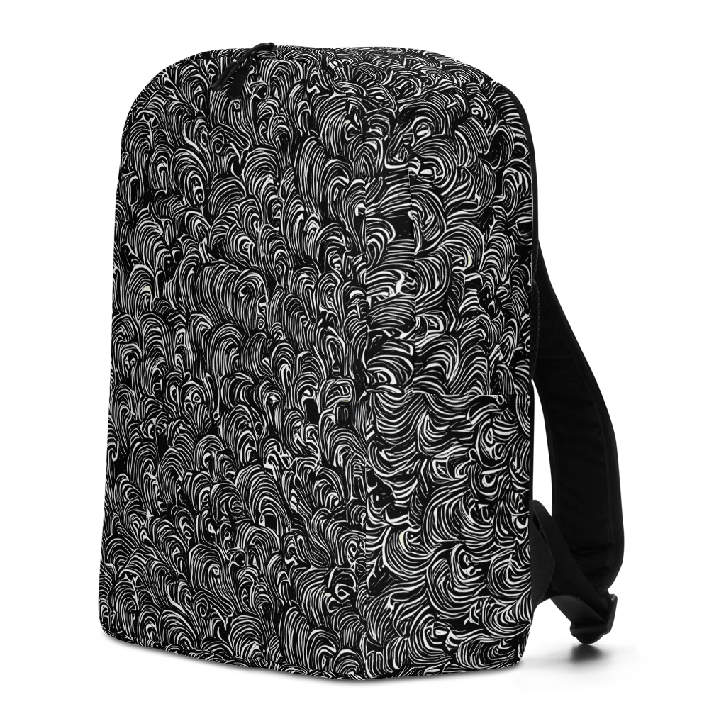 Midnight Feather on Minimalist Backpack — Left