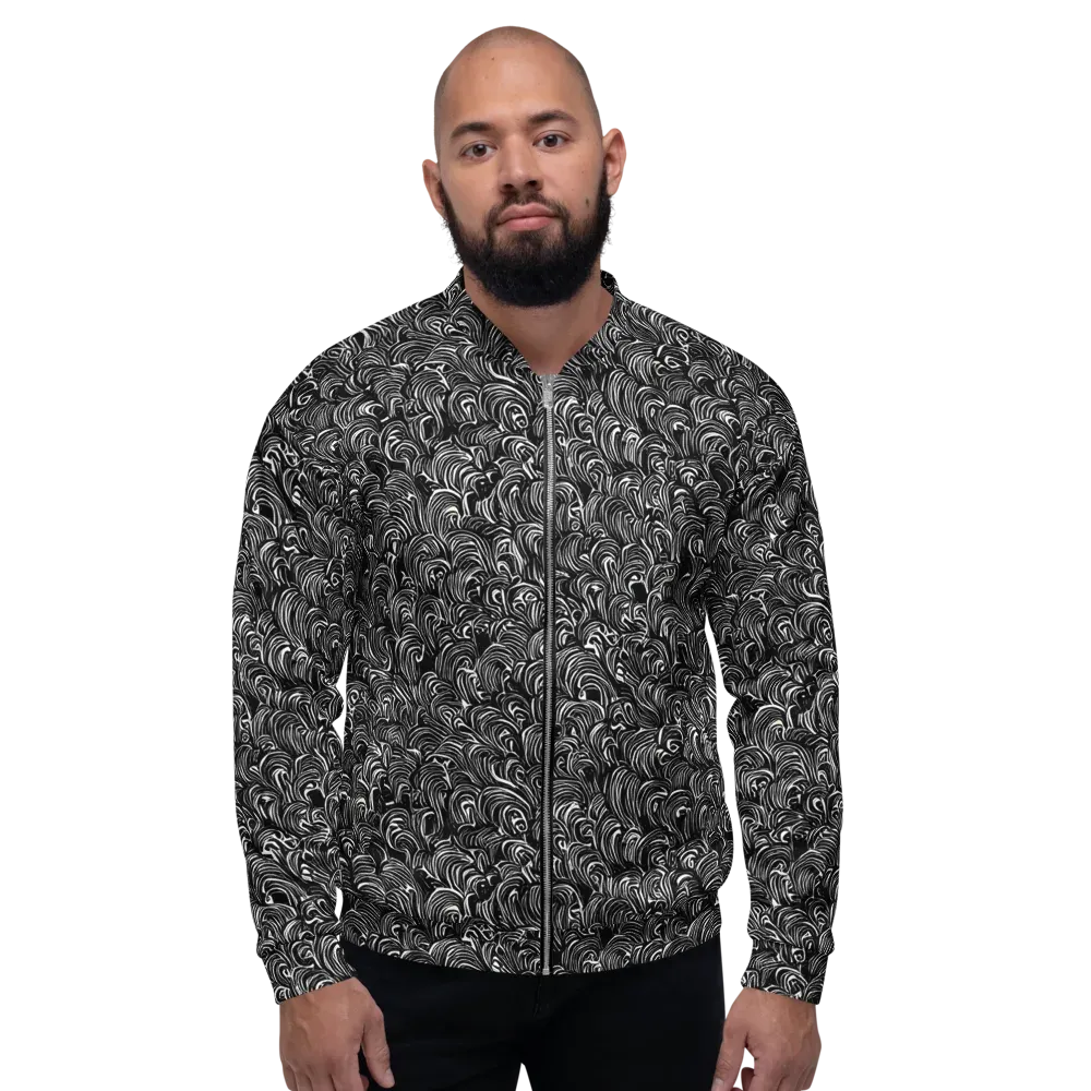 Midnight Feather on Bomber Jacket — Front