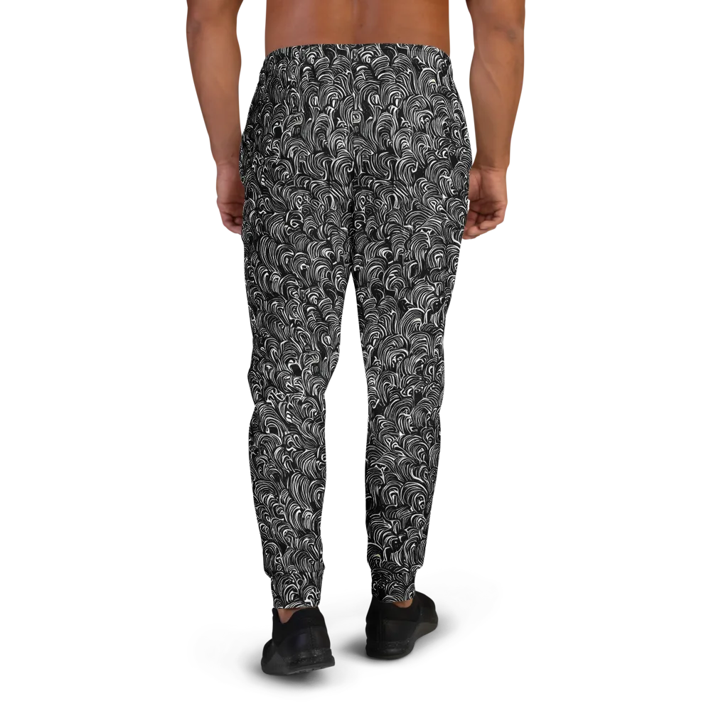 Midnight Feather on Men's Joggers — Back