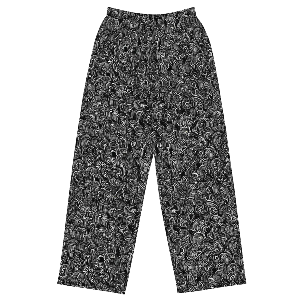 Midnight Feather on Wide-Leg Pants — Front