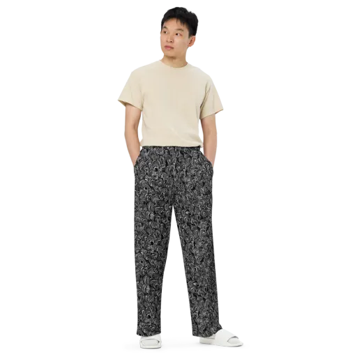 Midnight Feather on a Wide-Leg Pants