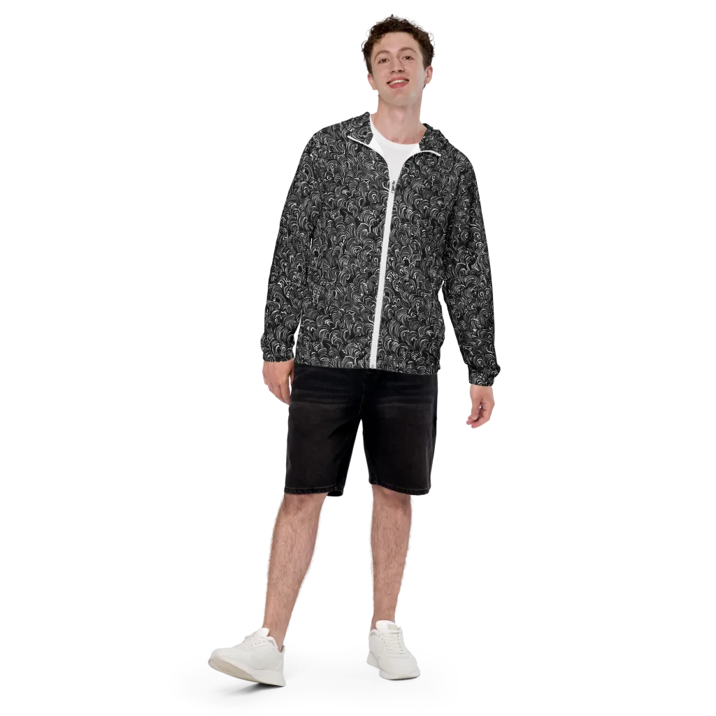 Midnight Feather on Men's Windbreaker — Front