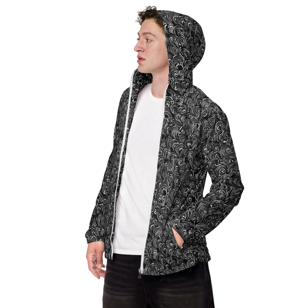 Midnight Feather on Men's Windbreaker — Left Front