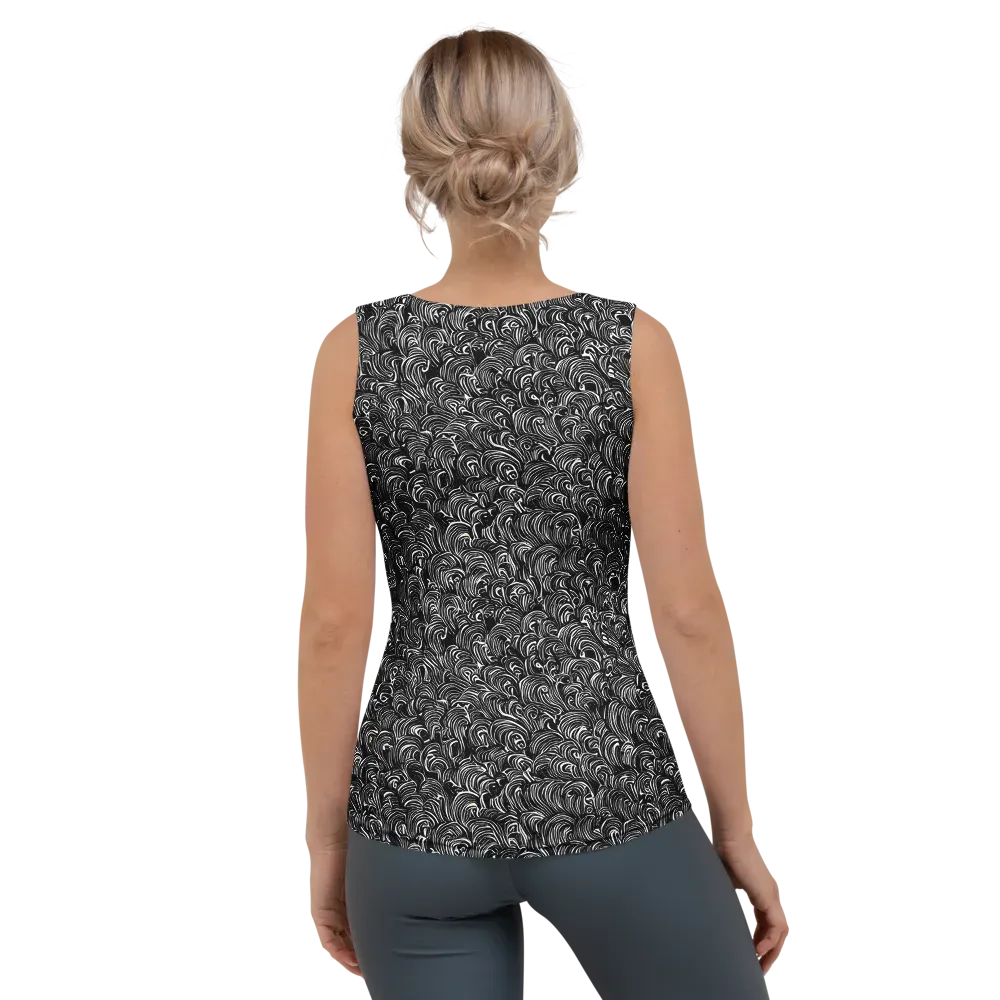 Midnight Feather on Women's Tank Top — Back