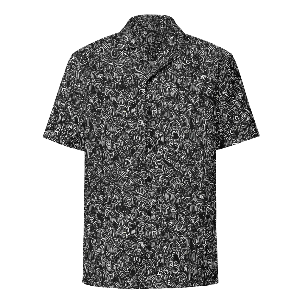Midnight Feather on Button Shirt — Front
