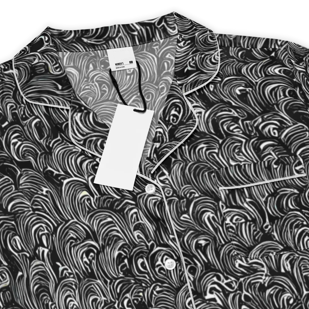 Midnight Feather on Women's Short Sleeve Pajama Top — Product details