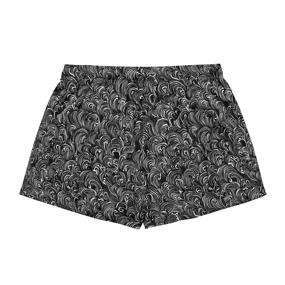 Midnight Feather on Women's Pajama Shorts — Back