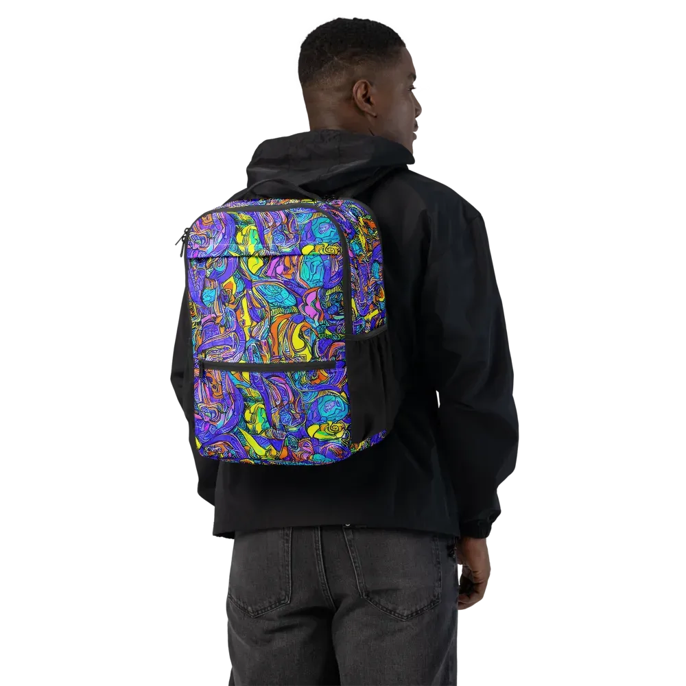 Electric Opulence on Utility Backpack — Back