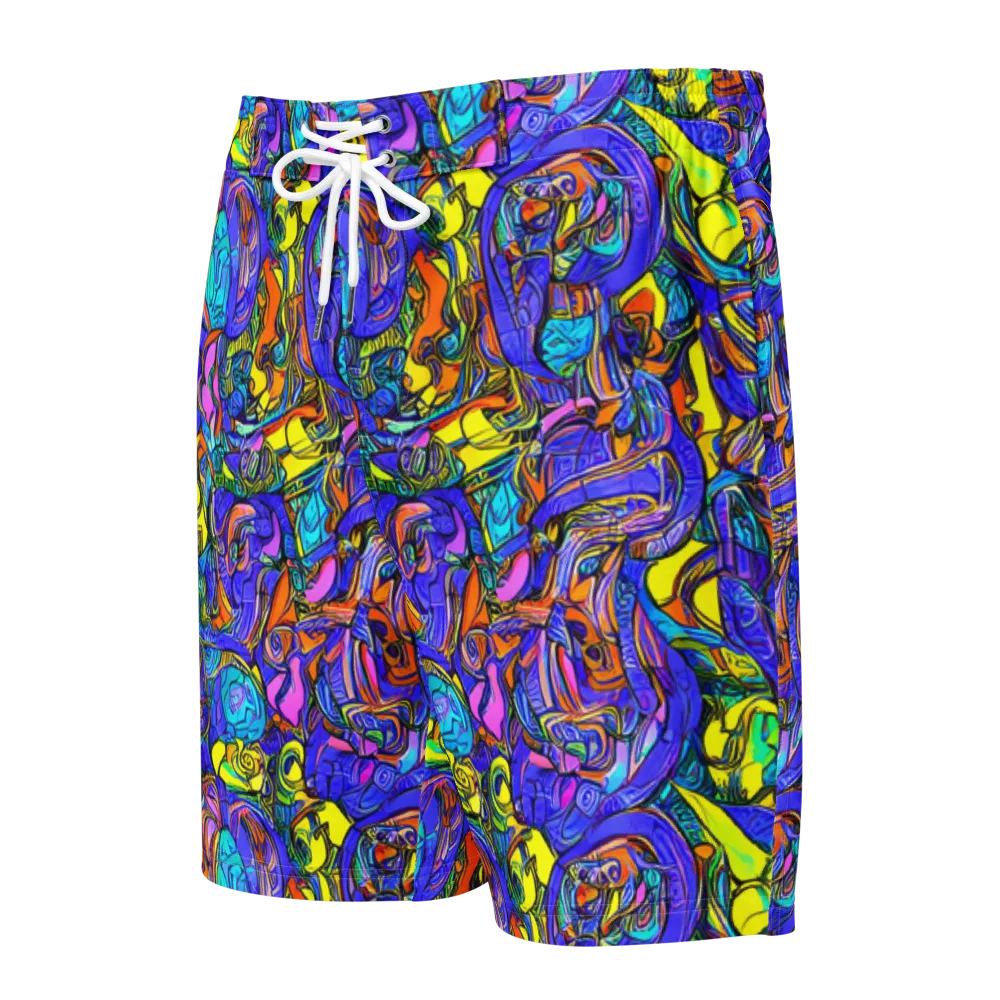 Electric Opulence on Men's Board Shorts — Front