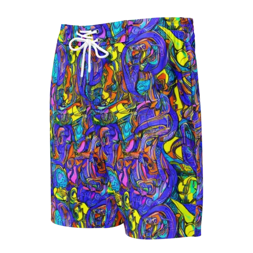 Electric Opulence on a Men's Board Shorts