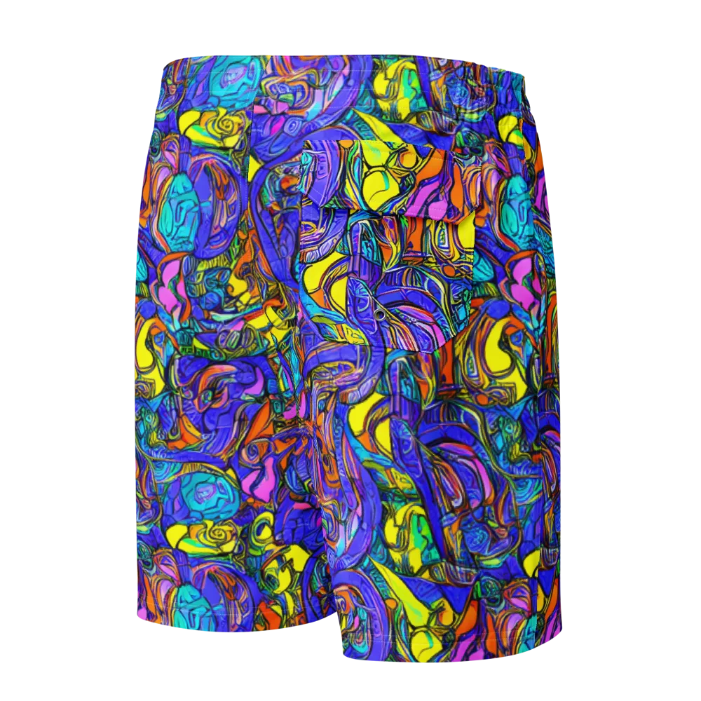 Electric Opulence on Men's Board Shorts — Back