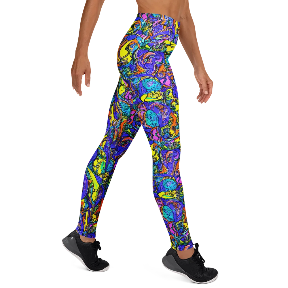 Electric Opulence on Yoga Leggings — Right