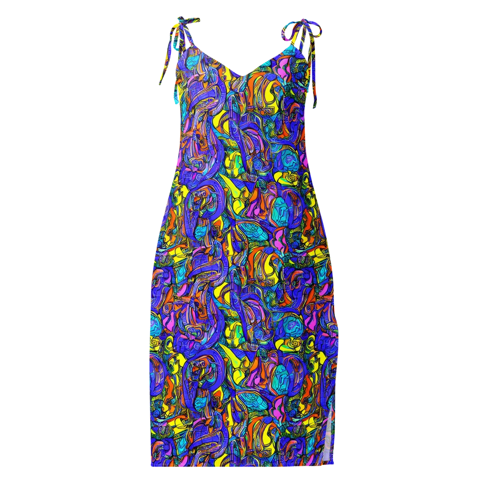 Electric Opulence on Slip Dress — Front