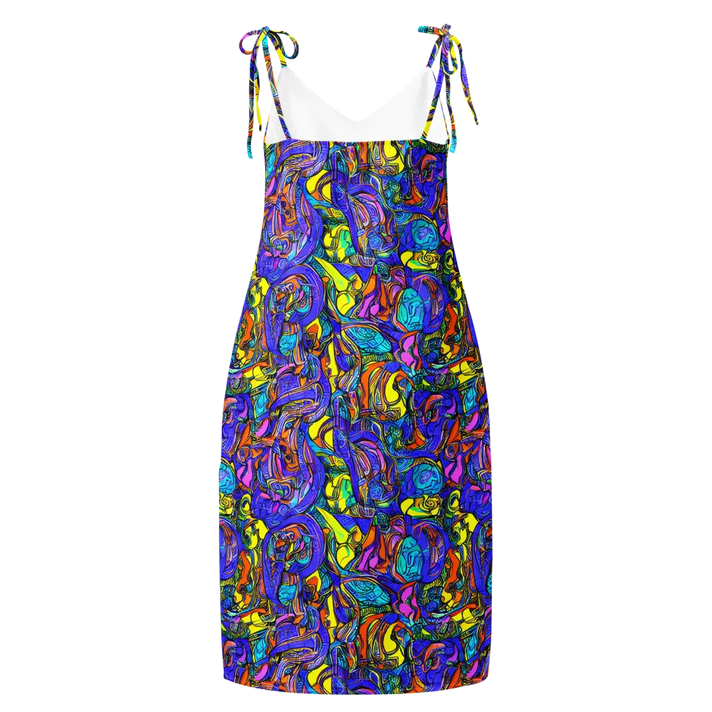 Electric Opulence on Slip Dress — Back