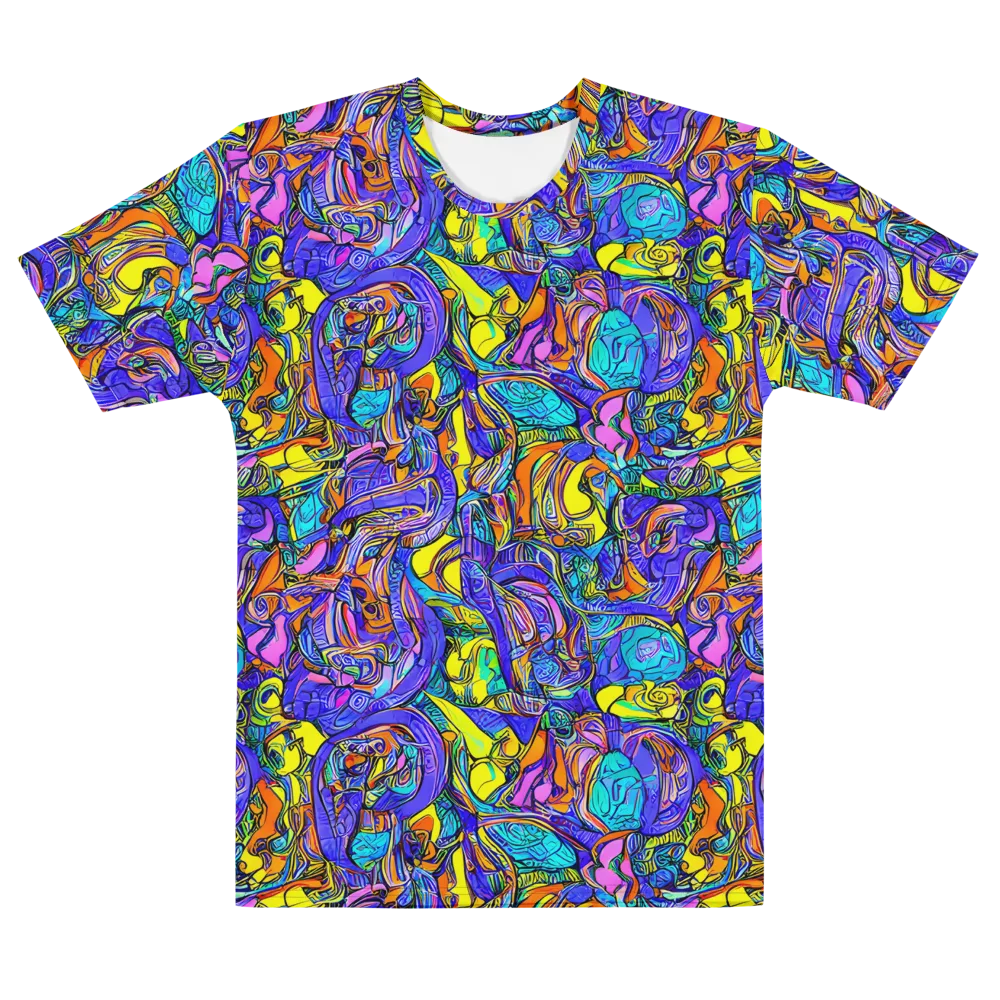Electric Opulence on Men's Cotton Crew Neck T-Shirt — Front