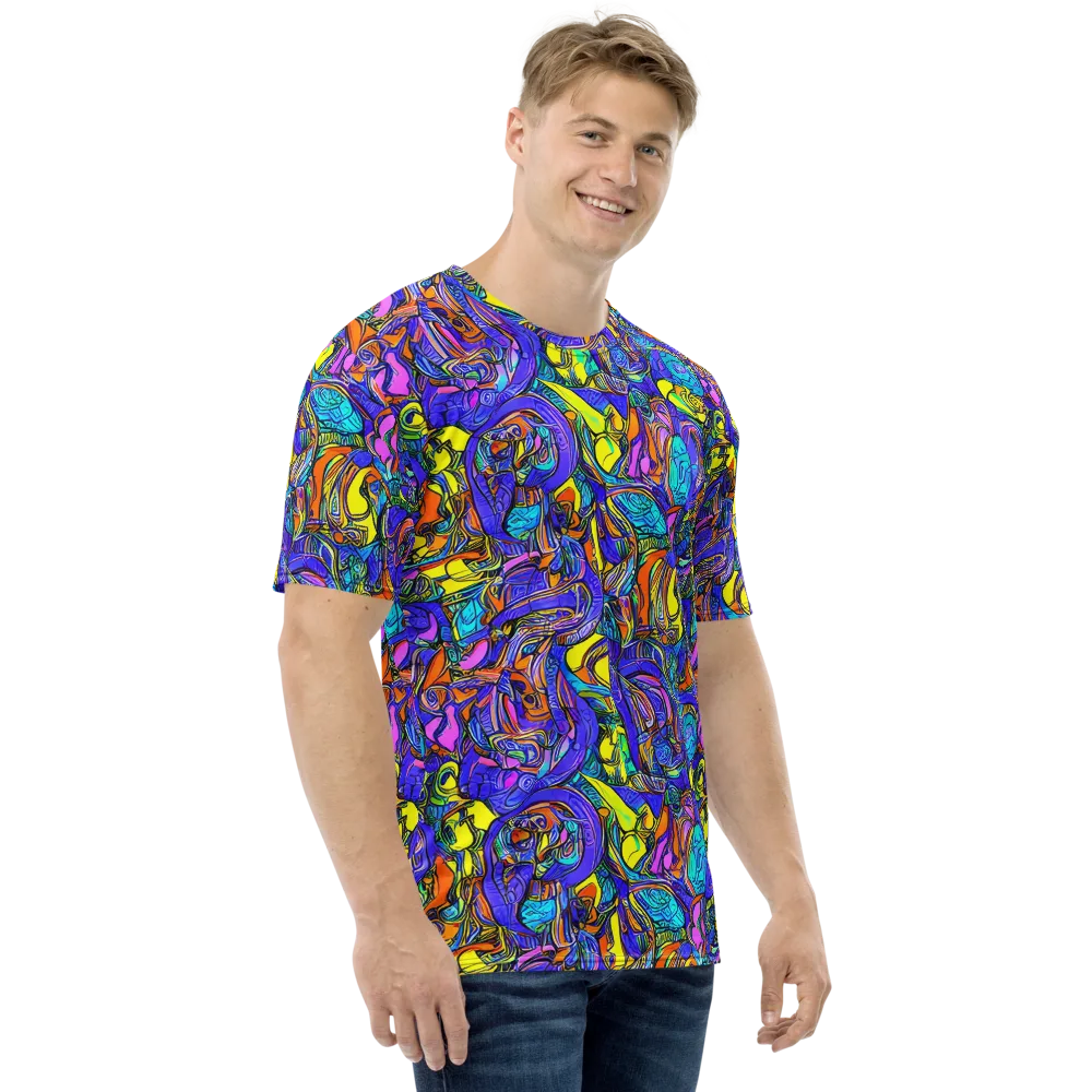 Electric Opulence on Men's Crew Neck T-Shirt — Right