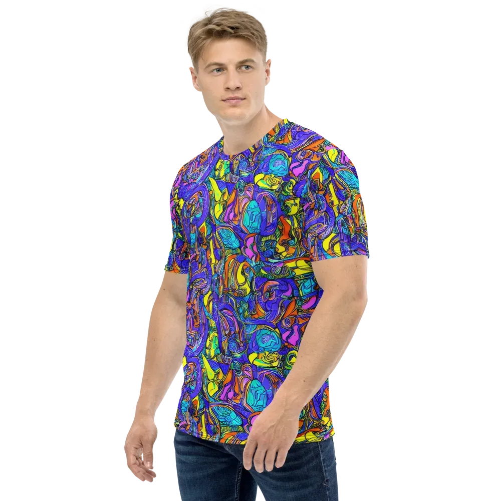 Electric Opulence on Men's Crew Neck T-Shirt — Left