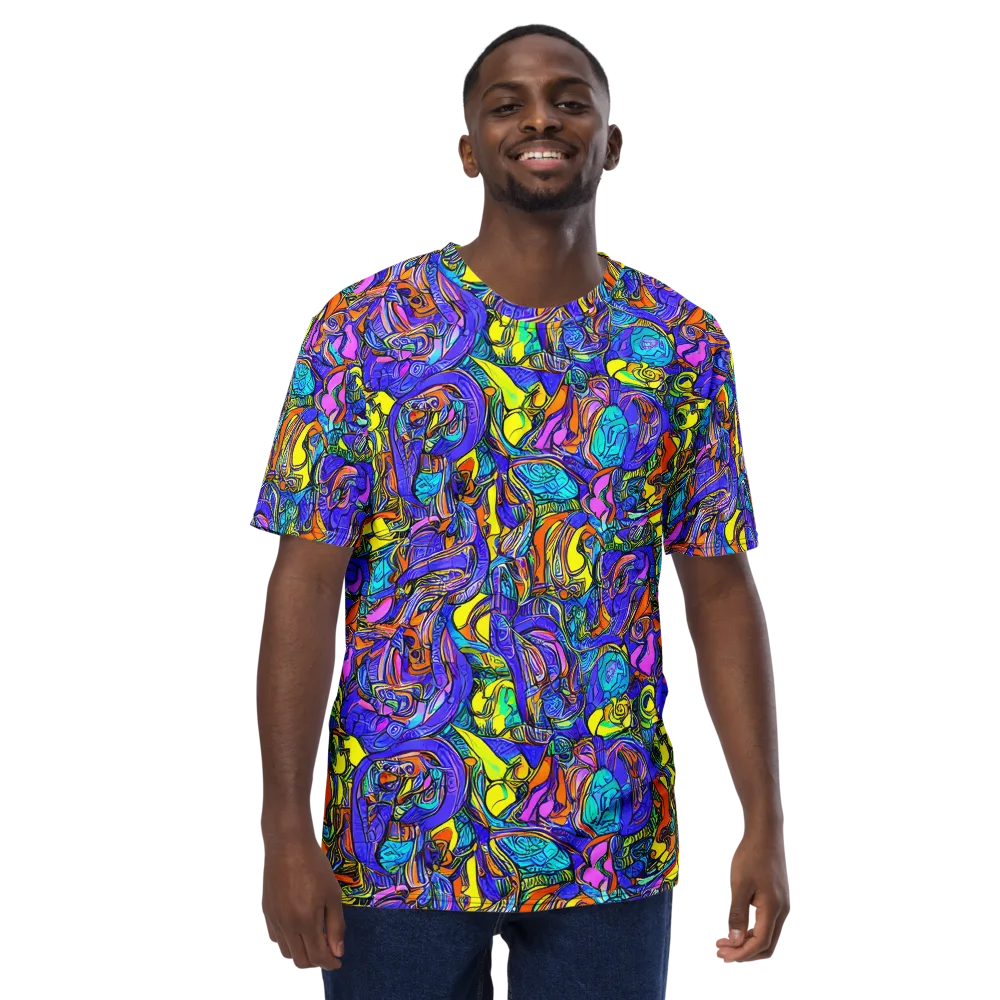 Electric Opulence on Men's Crew Neck T-Shirt — Front