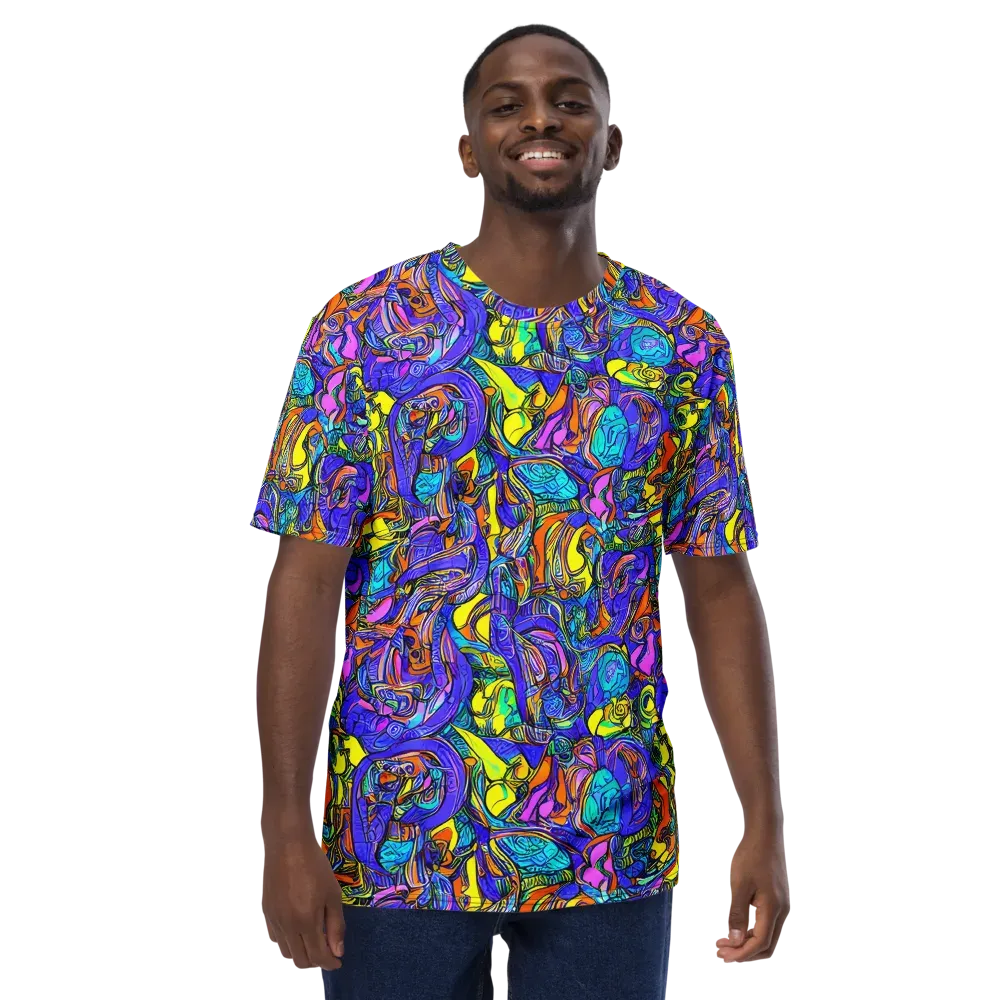 Electric Opulence on Men's Crew Neck T-Shirt — Front