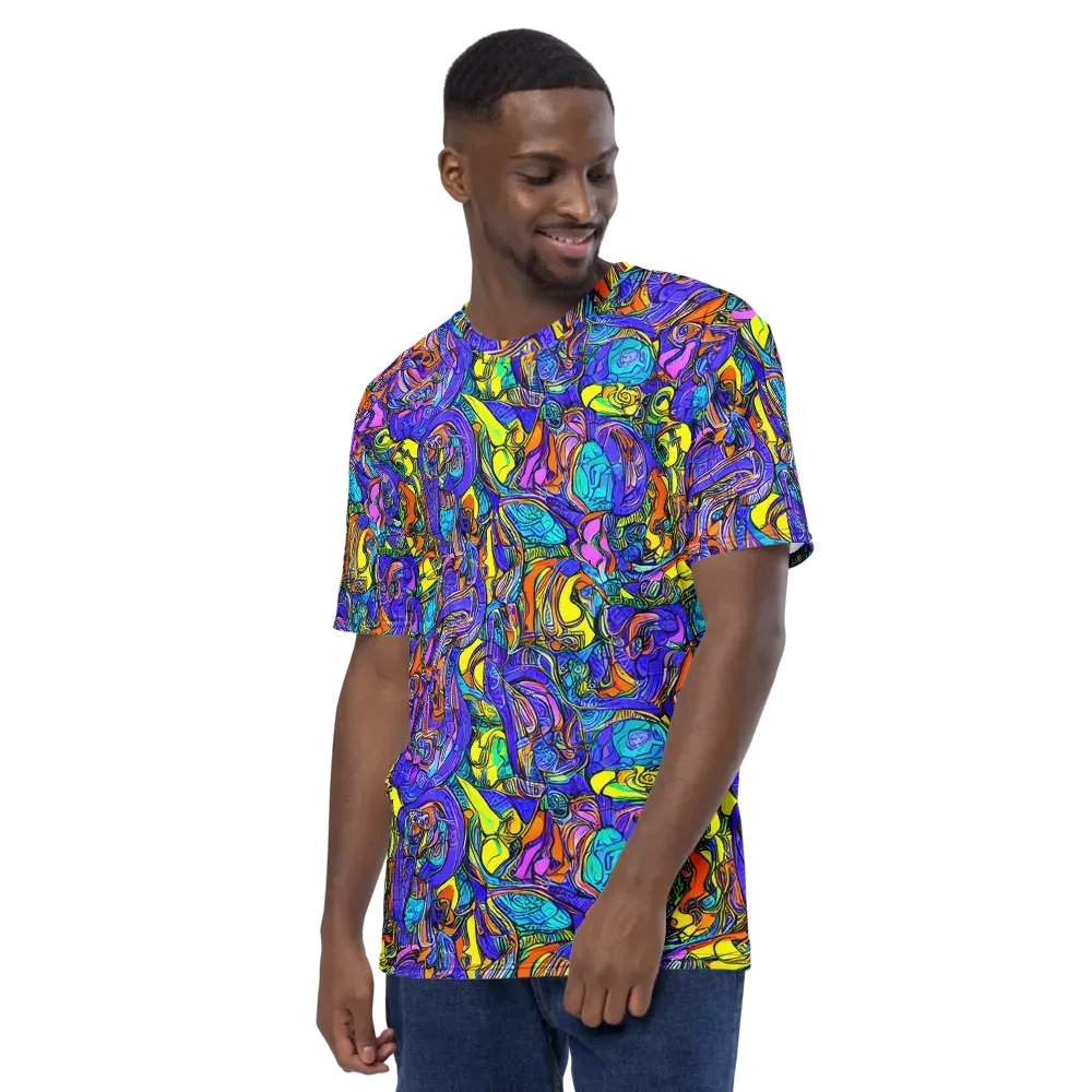 Electric Opulence on Men's Crew Neck T-Shirt — Left