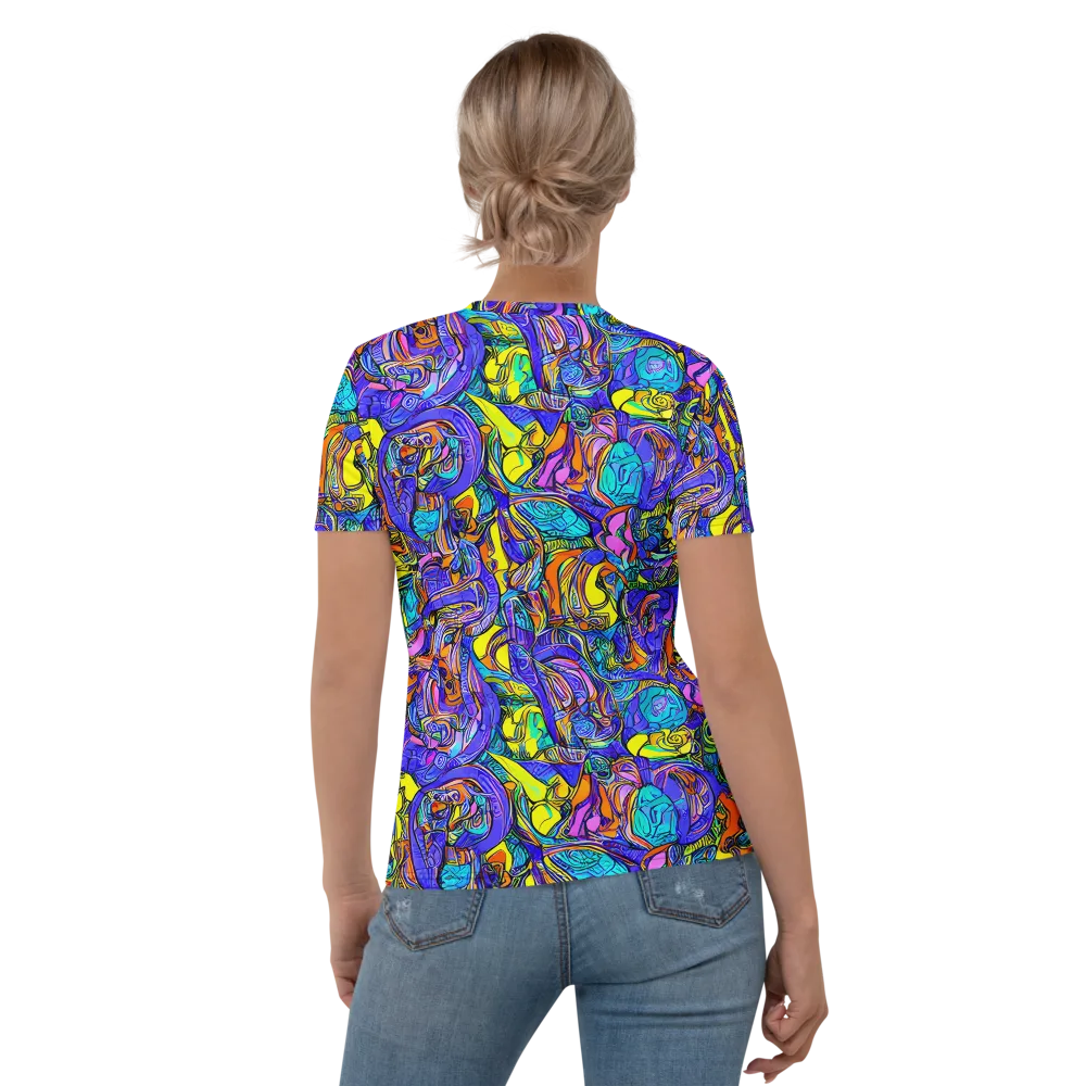 Electric Opulence on Women's Crew Neck T-Shirt — Back
