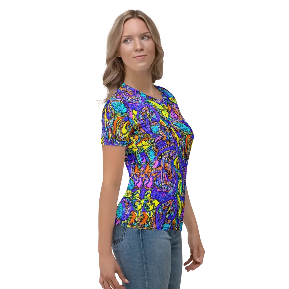 Electric Opulence on Women's Crew Neck T-Shirt — Right