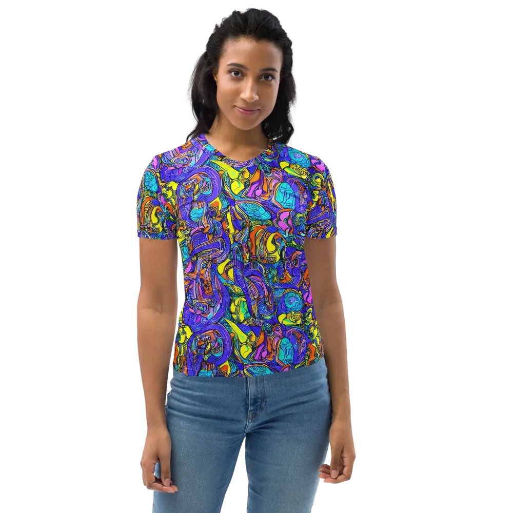 Electric Opulence on Women's Crew Neck T-Shirt — Front