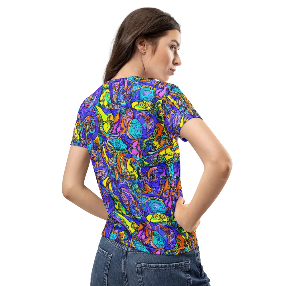 Electric Opulence on Women's Crew Neck T-Shirt — Back
