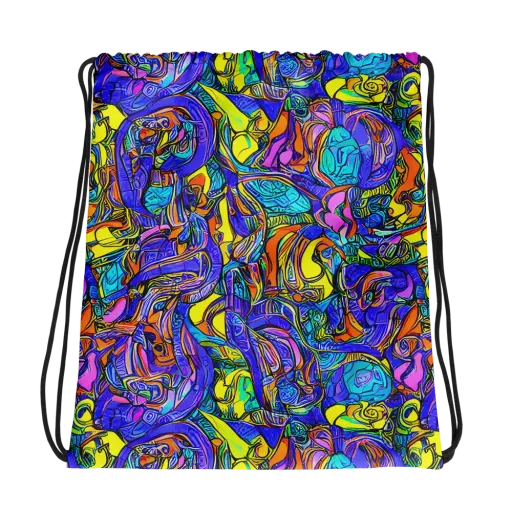 Electric Opulence on a Drawstring Bag