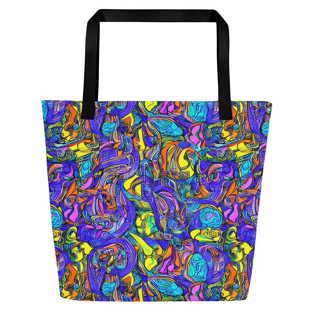 Electric Opulence on Large Tote Bag W/ Pocket — Front