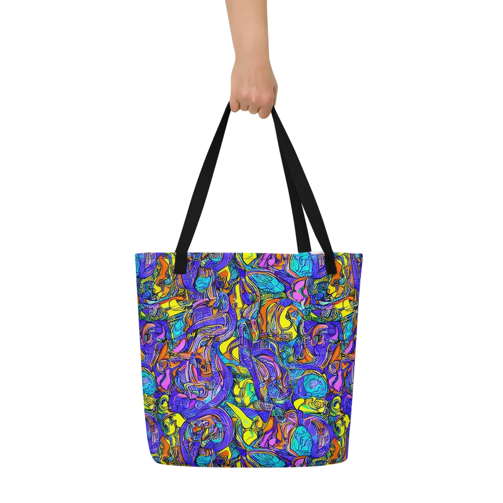 Electric Opulence on Large Tote Bag W/ Pocket — Front