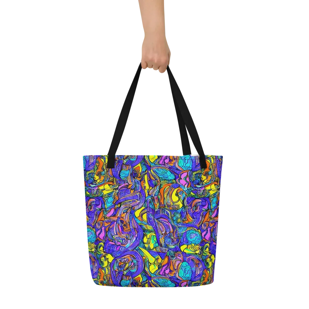 Electric Opulence on Large Tote Bag W/ Pocket — Front