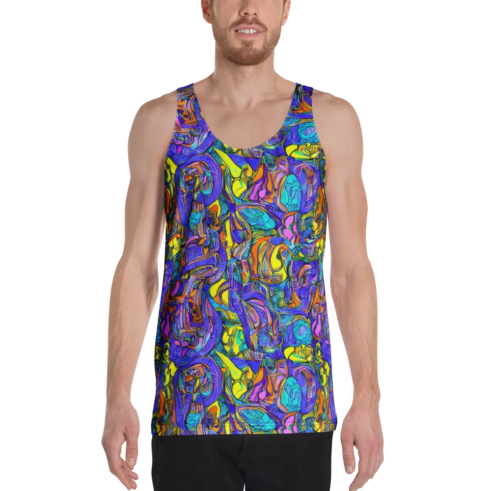 Electric Opulence on Men's Tank Top — Front