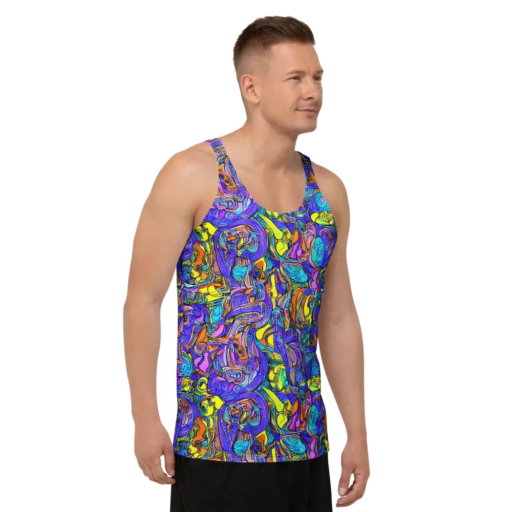 Electric Opulence on Men's Tank Top — Right Front