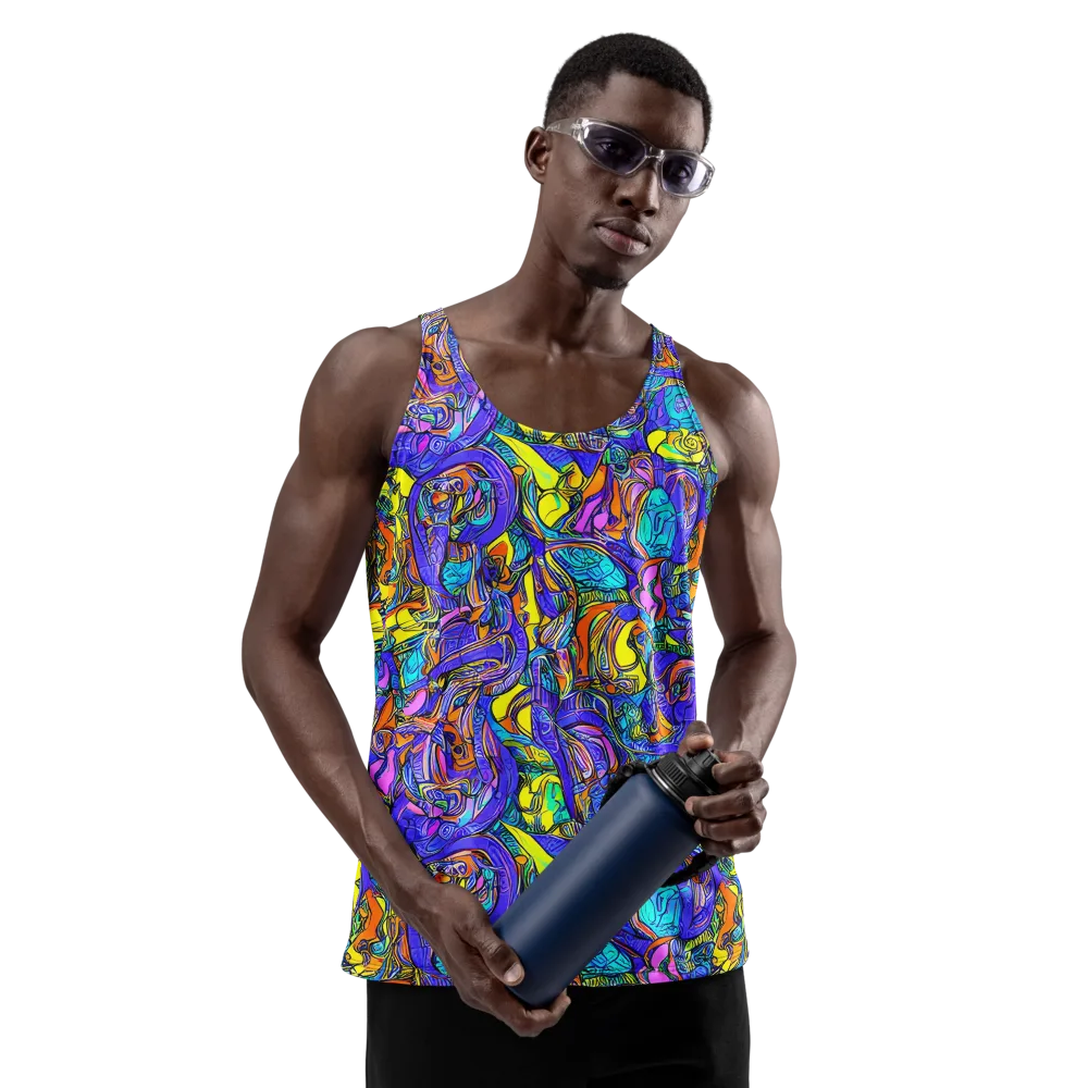 Electric Opulence on Men's Tank Top — Front
