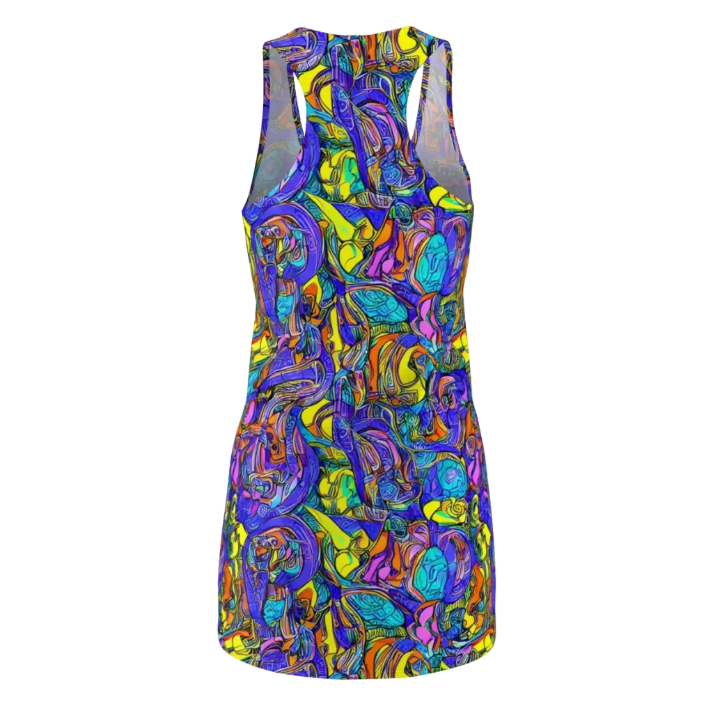 Electric Opulence on Racerback Dress — Back