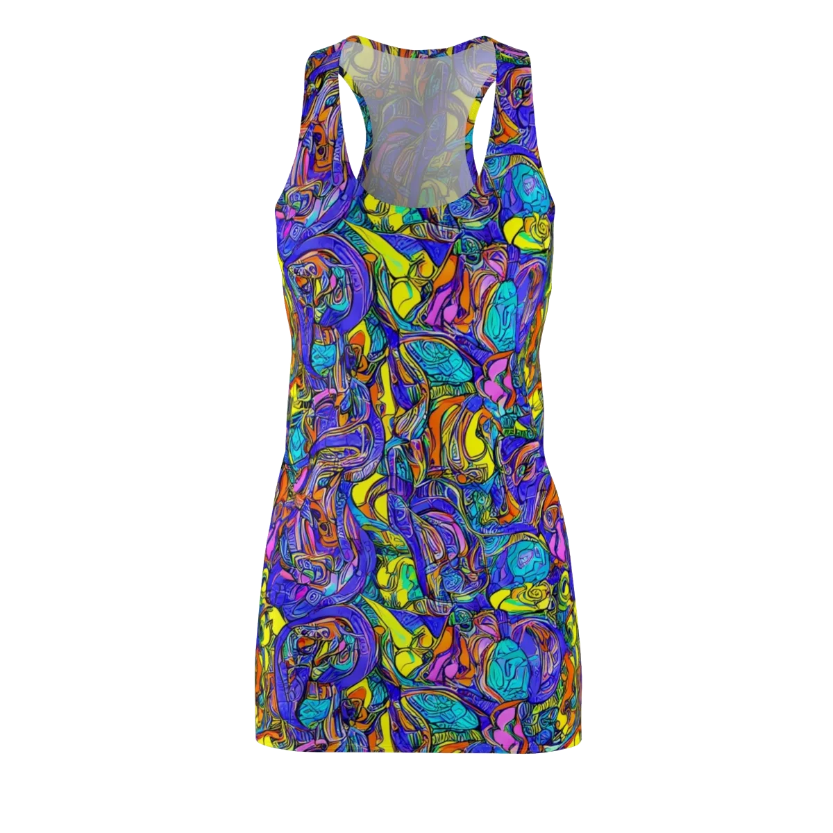 Electric Opulence on Racerback Dress — Front