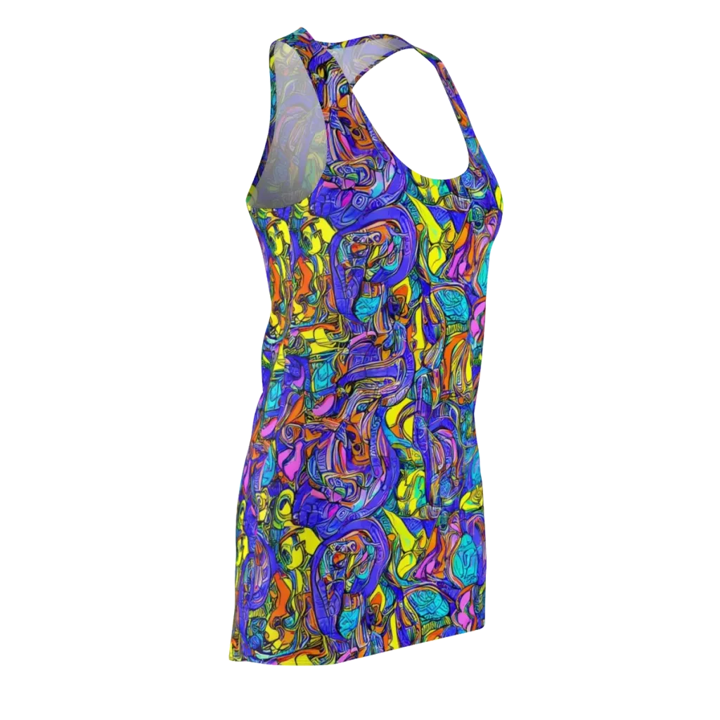 Electric Opulence on Racerback Dress — Front Side