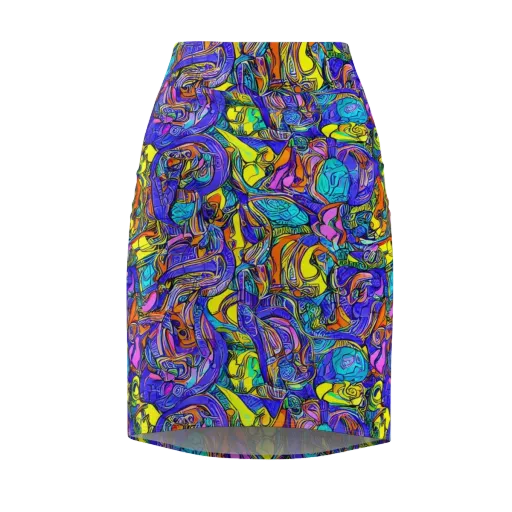 Electric Opulence on a Pencil Skirt