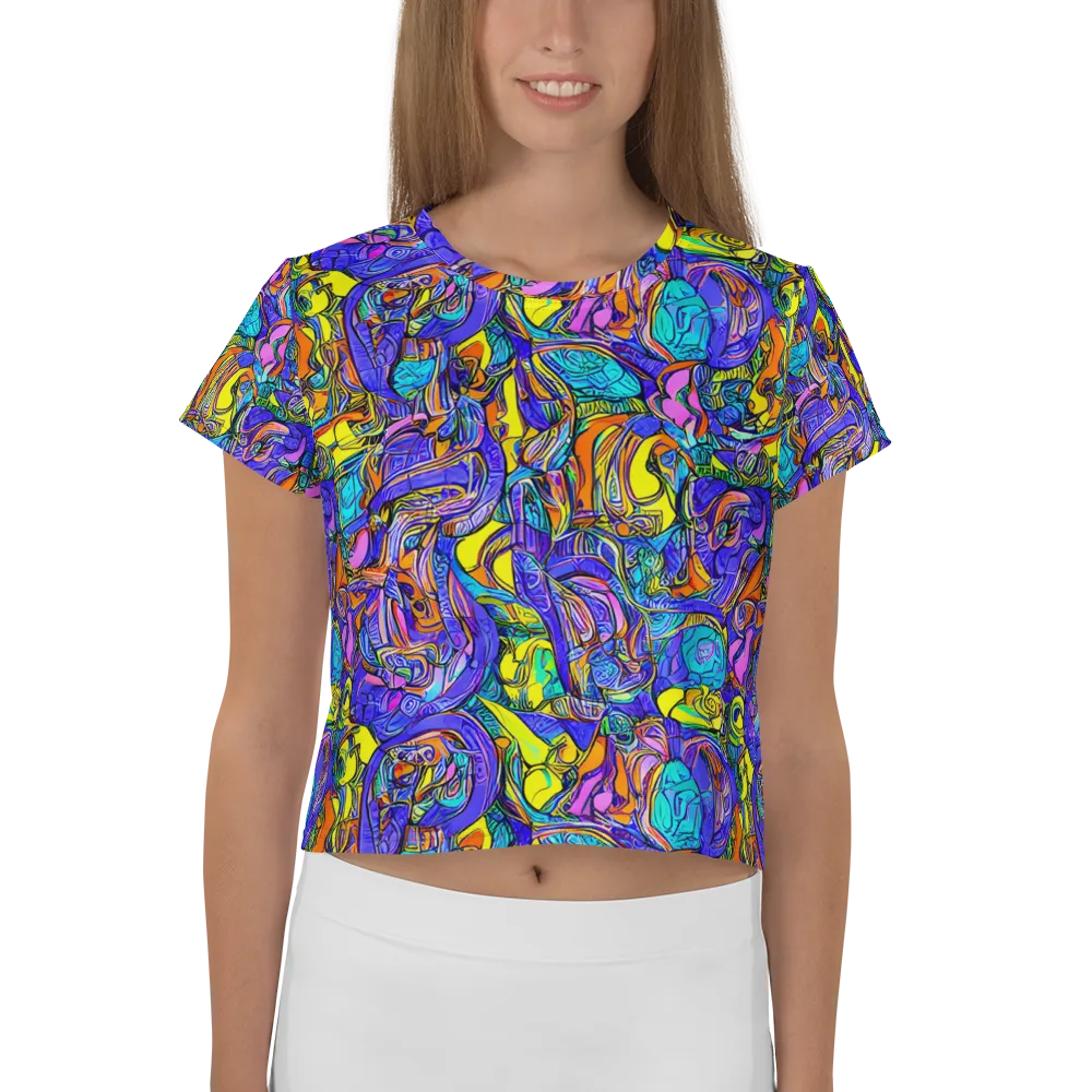 Electric Opulence on Crop Tee — Front
