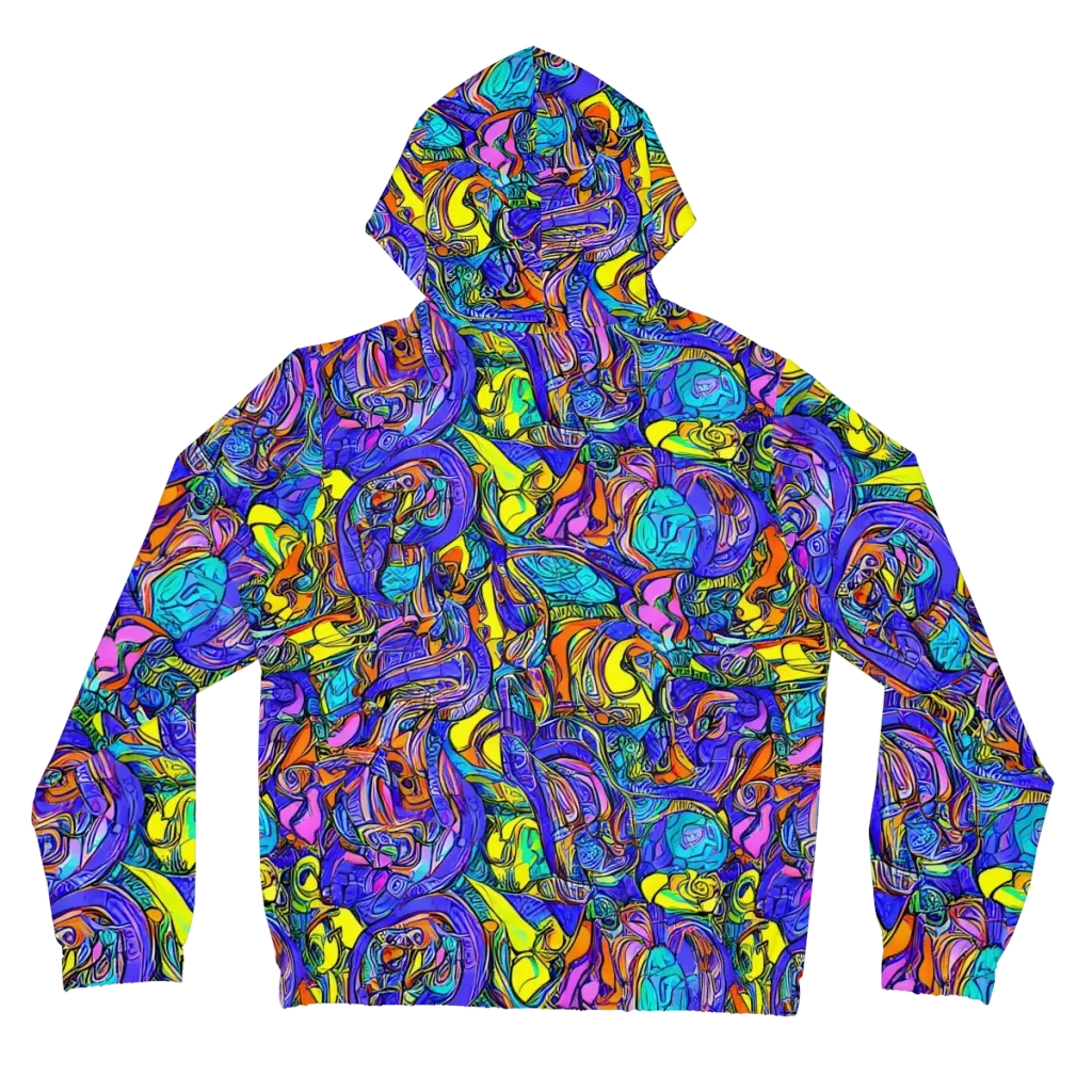 Electric Opulence on Women's Full-Zip Hoodie — Back