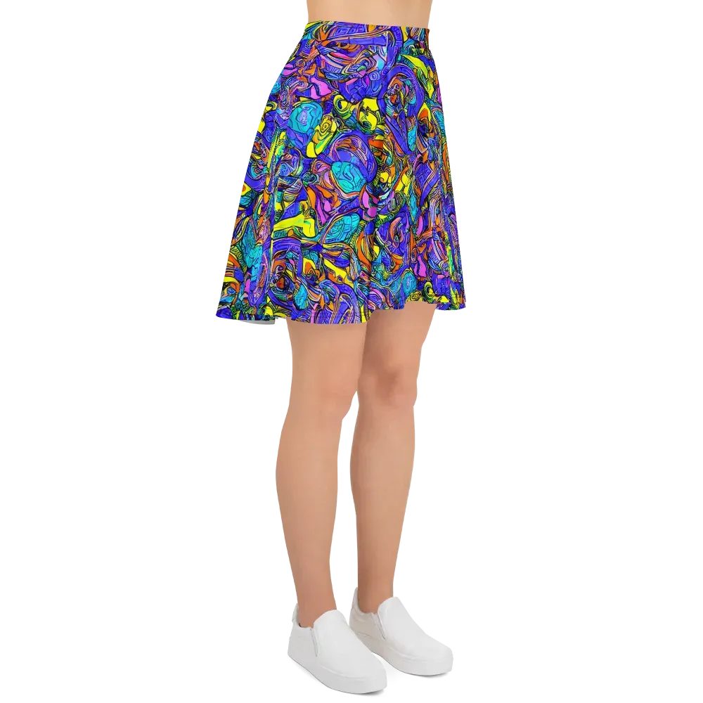 Electric Opulence on Skater Skirt — Right
