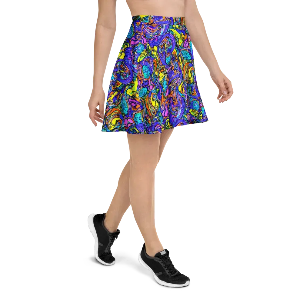 Electric Opulence on Skater Skirt — Right