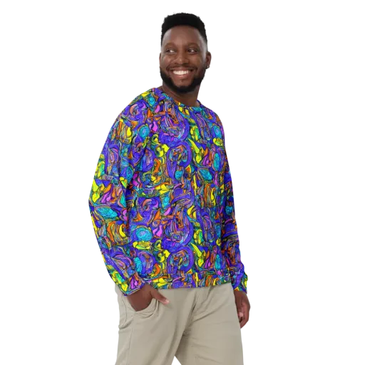 Electric Opulence on a Sweatshirt