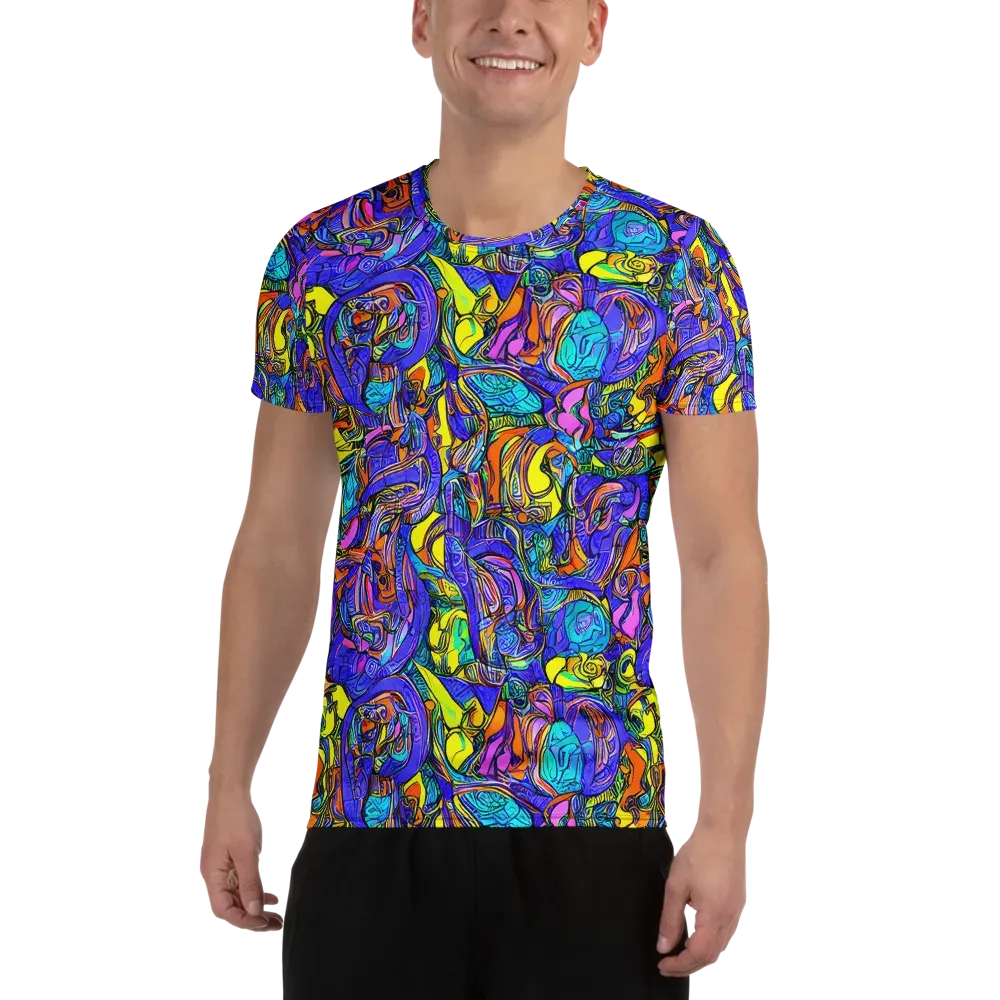 Electric Opulence on Men's Athletic T-Shirt — Front