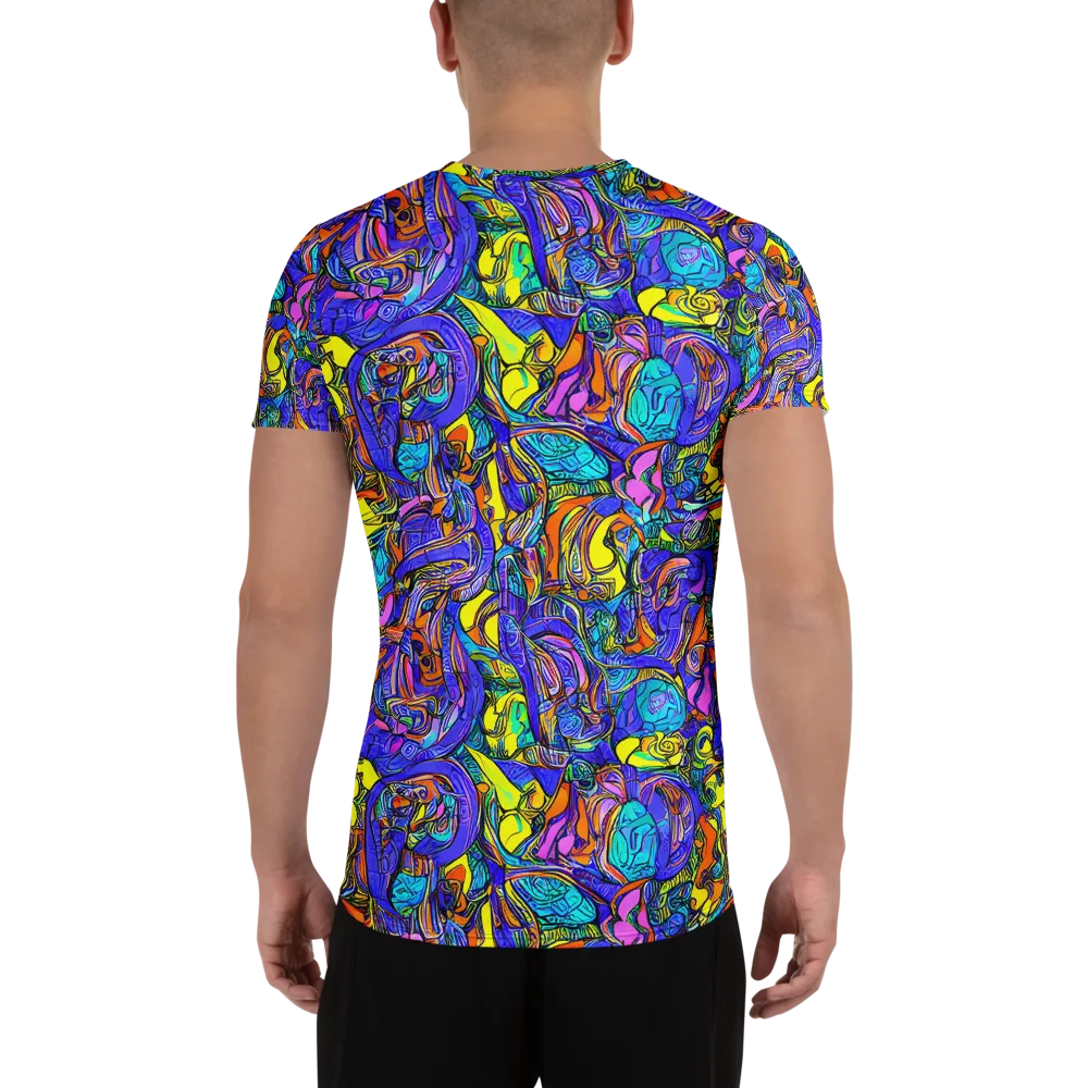 Electric Opulence on Men's Athletic T-Shirt — Back