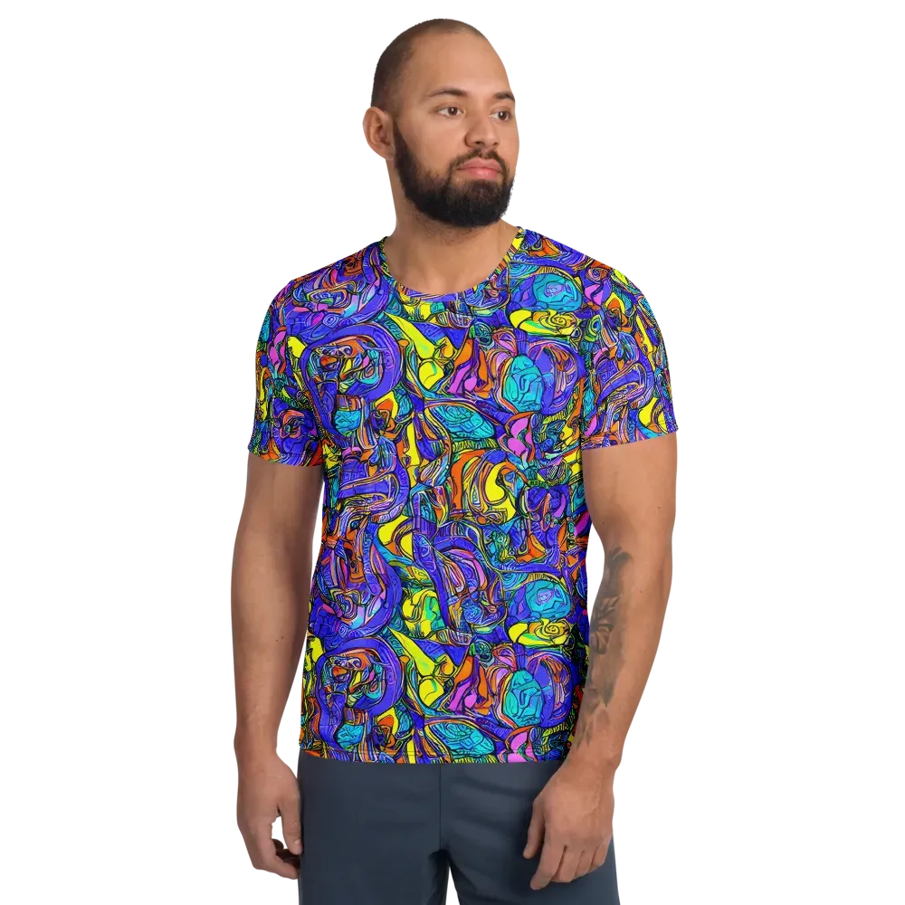 Electric Opulence on Men's Athletic T-Shirt — Front