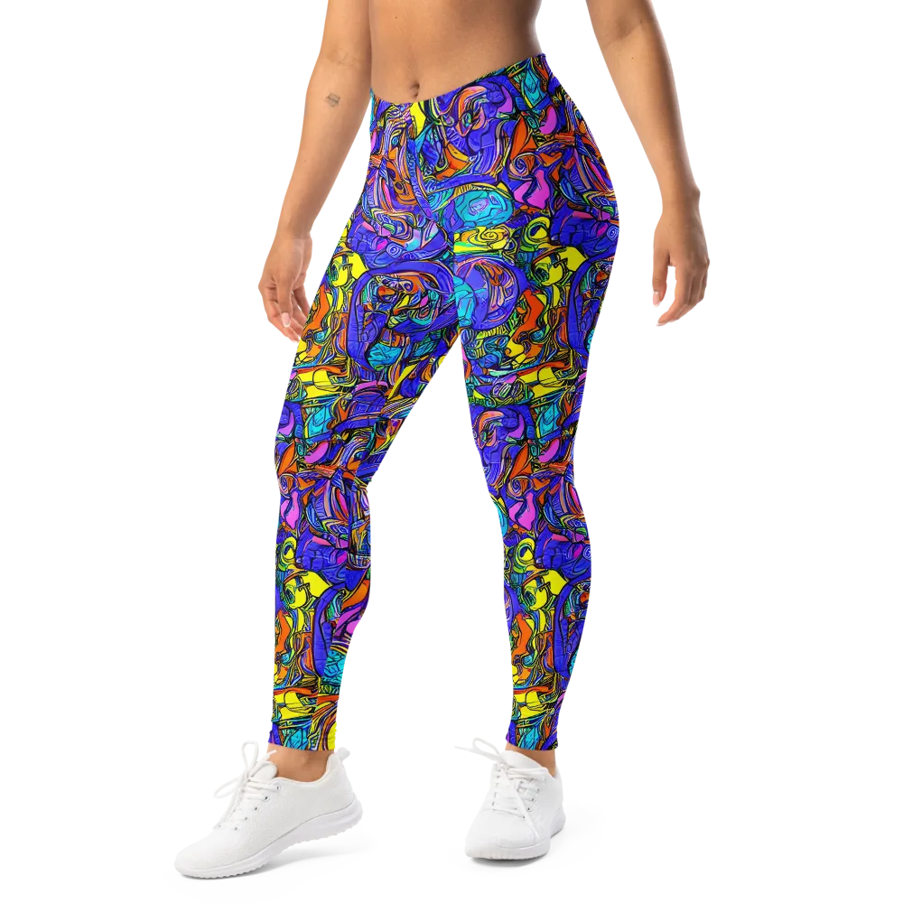 Electric Opulence on Leggings — Left Front